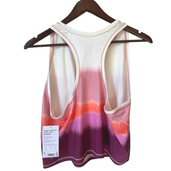 ATHLETA NWT Shanti Printed Crop Tank Top Size 2X Ombre Sea Spray Vintage Plum - Picture 6 of 9